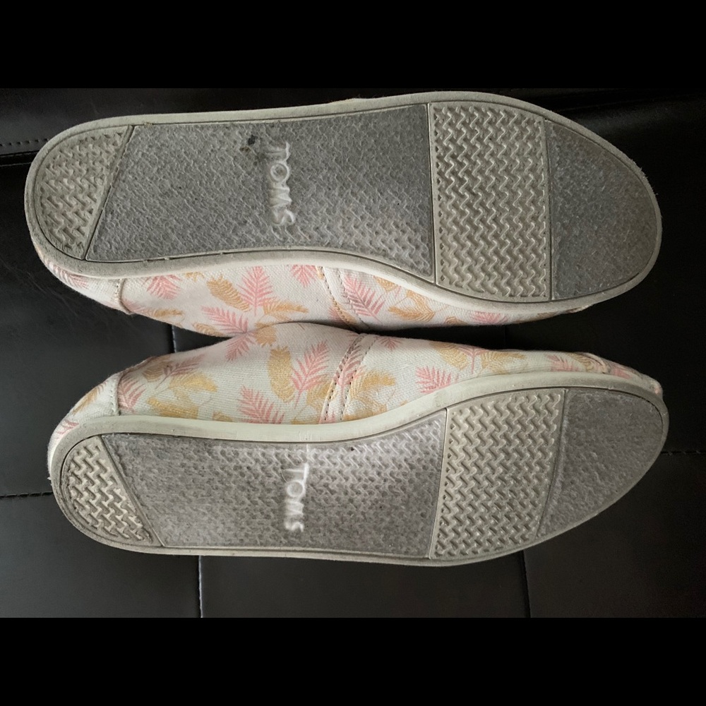 Toms Natural Alpargata w/pink & gold feathers 9.5 - Picture 5 of 6